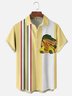 Moisture Wicking Cinco de Mayo Taco Gator Chest Pocket Bowling Shirt