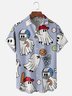 Moisture-wicking Ghost Football Baseball Football Fun Chest Pocket Casual Shirt