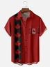 Moisture-wicking Canada Day Maple Leaf Art Red Chest Pocket Bowling Shirt
