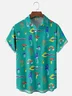 Moisture-wicking Mushroom Cartoon Funny Chest Pocket Casual Shirt