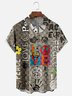 Moisture-wicking Hippie Love and Peace Plaid Chest Pocket Casual Shirt