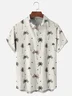 Moisture-wicking Coconut Tree Art Multicolor Chest Pocket Hawaiian Shirt