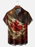 Moisture-wicking Canada Day Maple Leaf Flag Chest Pocket Casual Shirt
