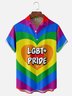 Moisture-wicking LGBT Pride Month Heart Chest Pocket Casual Shirt
