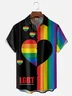 Moisture-wicking LGBT Pride Month Chest Pocket Casual Shirt