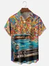 Moisture-wicking Vintage Car Chest Pocket Casual Shirt