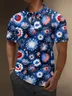 Moisture Wicking Independence Day American Flag Fireworks Golf Polo