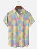 Moisture-wicking Art Building Blocks Chest Pocket Casual Shirt