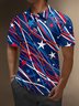 Moisture Wicking American Flag Day Stars Golf Polo