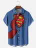 Tall Size Moisture-wicking Super Dad Chest Pocket Hawaiian Shirt
