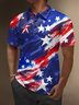 Moisture Wicking American Flag Day Stars Golf Polo