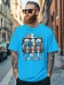 Men's Independence Day Beer Art Fitted T-shirts