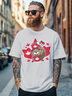 Men's Happy Canada Day Maple Leaf Fitted T-shirts