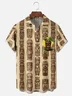 Moisture-wicking Tiki Chest Pocket Hawaiian Shirt