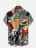 Moisture-wicking Dinosaurs Chest Pocket Hawaiian Shirt
