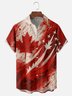 Moisture-wicking Canadian Flag Maple Leaf Airplane Art Chest Pocket Casual Shirt
