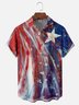 Moisture-wicking American Flag Art Independence Day Chest Pocket Casual Shirt