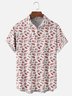 Moisture-wicking BBQ Meat Print Fun Chest Pocket Hawaiian Shirt
