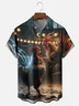 Moisture-wicking Rooster Duel Funny Chest Pocket Casual Shirt