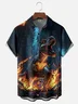 Moisture-wicking Dinosaur Chest Pocket Hawaiian Shirt