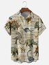 Moisture Wicking Dinosaur Chest Pocket Hawaiian Shirt