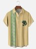 Moisture-wicking Breathable Dinosaur Chest Pocket Bowling Shirt