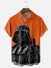 Moisture Wicking Star Robot Chest Pocket Hawaiian Shirt