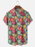 Moisture Wicking Floral Chest Pocket Hawaiian Shirt