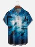 Moisture-wicking Shark Chest Pocket Hawaiian Shirt