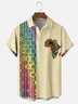 Moisture-wicking Juneteenth African Art Chest Pocket Bowling Shirt