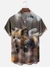 Moisture-wicking Bee Cat Fun Chest Pocket Hawaiian Shirt