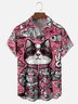 Moisture-wicking Cats and Fishes Chest Pocket Hawaiian Shirt