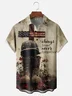 Moisture-wicking Memorial Day American Flag Cross Chest Pocket Casual Shirt