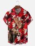Moisture-wicking Canada Day Maple Leaf Reindeer Chest Pocket Casual Shirt