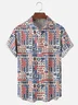 Moisture-wicking Abstract Independence Day American Flag Chest Pocket Casual Shirt