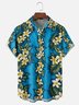 Moisture Wicking Tropical Floral Chest Pocket Hawaiian Shirt