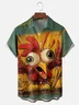 Moisture-wicking Chicken Run Chest Pocket Hawaiian Shirt