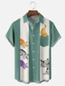 Moisture-wicking Breathable Cats Chest Pocket Bowling Shirt