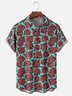 Moisture-wicking Rock Punk Rose Chest Pocket Casual Shirt