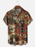 Moisture-wicking Vintage Japanese Art Chest Pocket Casual Shirt