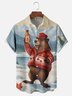 Moisture-wicking Canada Day Beaver Maple Leaf Chest Pocket Casual Shirt