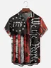 Moisture Wicking 1776 Declaration of Independence 4th of July Chest Pocket Hawaiian Shirt