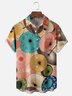 Moisture-wicking Vintage Japanese Umbrella Art Chest Pocket Casual Shirt