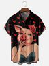 Moisture-wicking Lady Pig Chest Pocket Casual Shirt