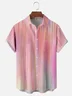 Moisture-wicking Gradient Striped Chest Pocket Casual Shirt