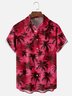Tall Size Moisture-wicking Palm Tree Chest Pocket Hawaiian Shirt