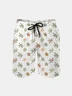 Men's Swim Trunks Hawaiian Tropical Palm Tree Beach Shorts with Pockets