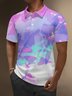 Moisture Wicking Artistic Geometric Color Blocks Golf Polo