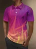 Moisture Wicking Artistic Geometric Color Blocks Golf Polo