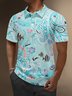 Moisture Wicking Ocean Fish Paisley Golf Polo